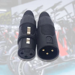 3 Pin Male/Female XLR 35 Jack Connector Electrical Adapter Plug for Audio Cable Wearproof XLR 3 Pin Connector