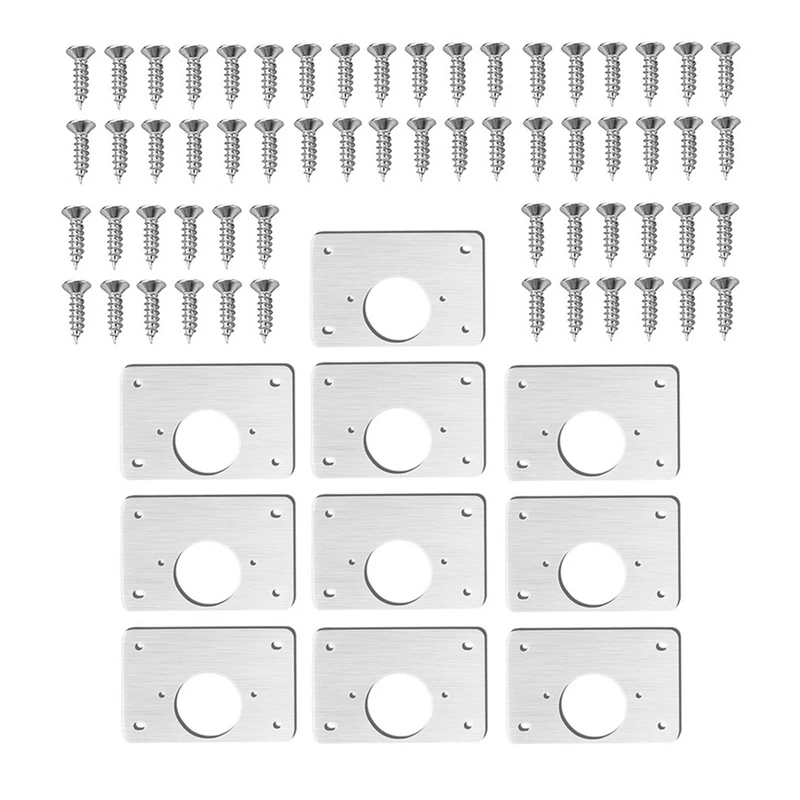 

20Pcs Hinge Repair Plate For Cabinet Furniture Drawer Stainless Steel Door Panels Table Base Hinge Cup Repair Board