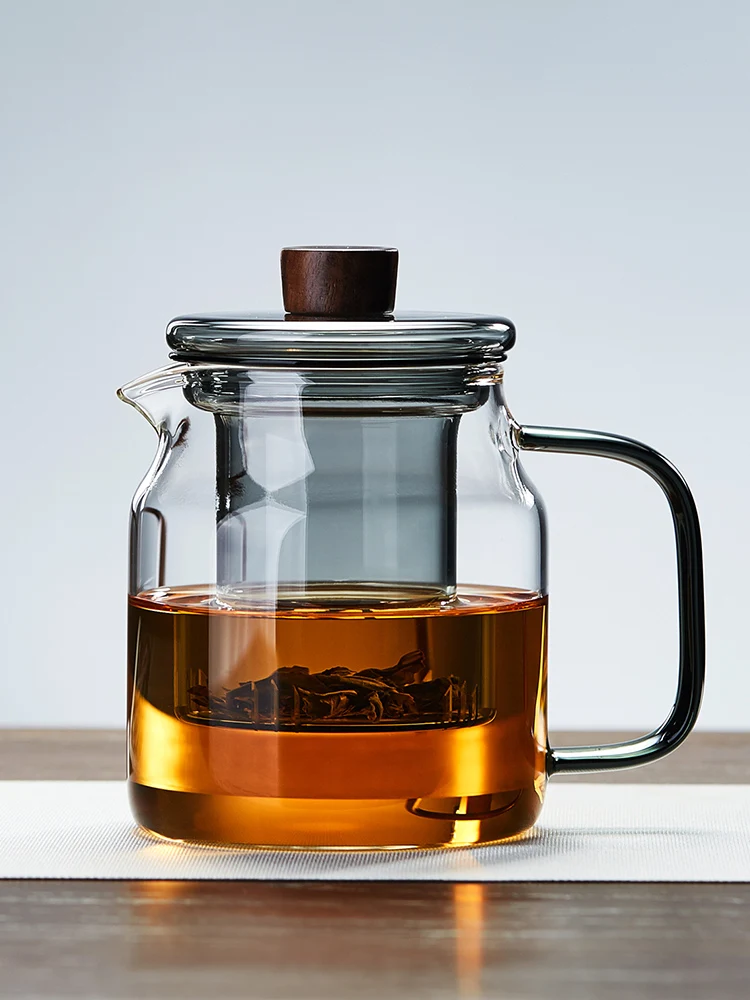 

Thickened Large Capacity Glass Tea Pot for Ceramic Stove Tea Water Separation Brewing Pot New 2026 Green Changming