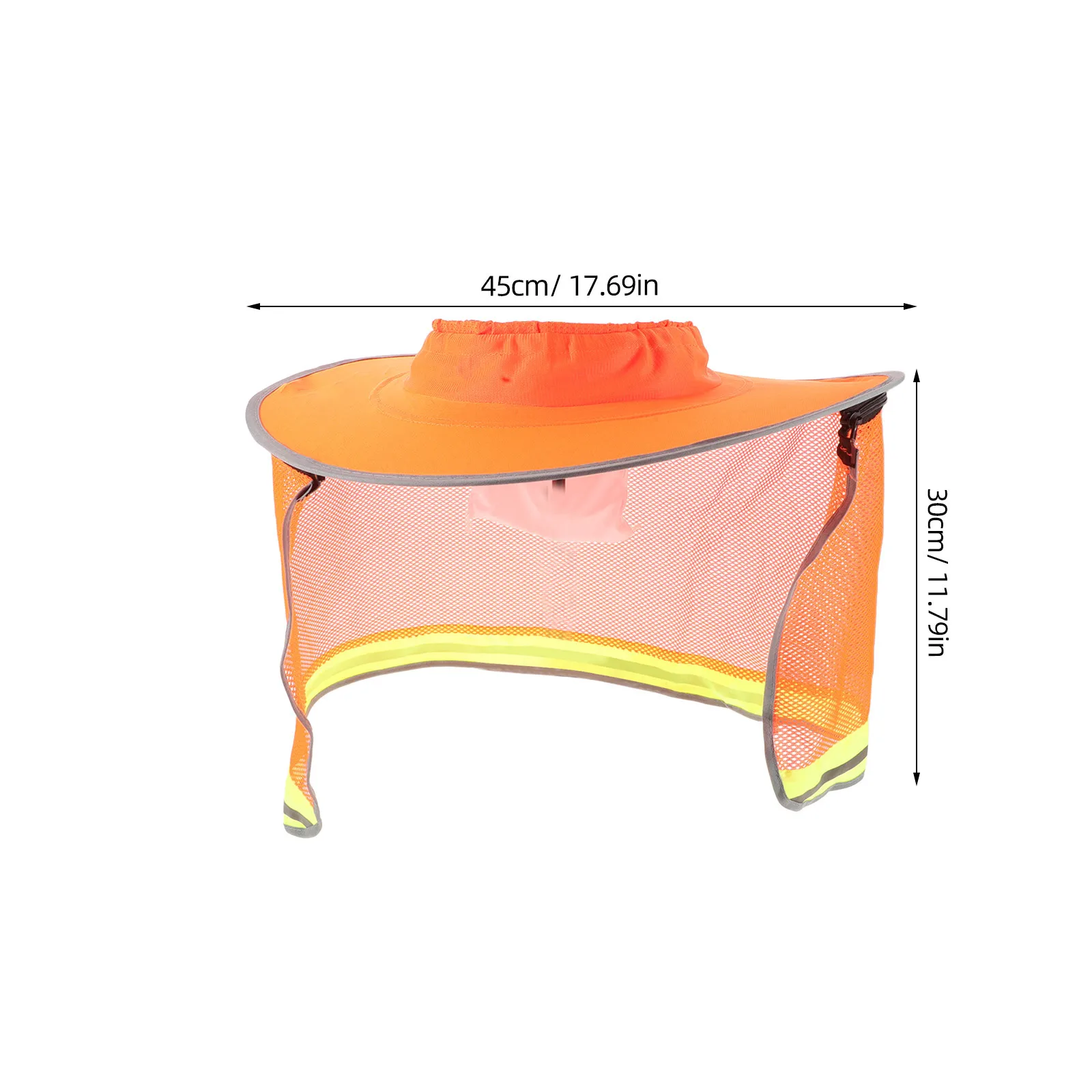 BUTIFULSIC Sun Visor for Men Hard Hat Accessory Safety Brim Shade Neck Protector Orange