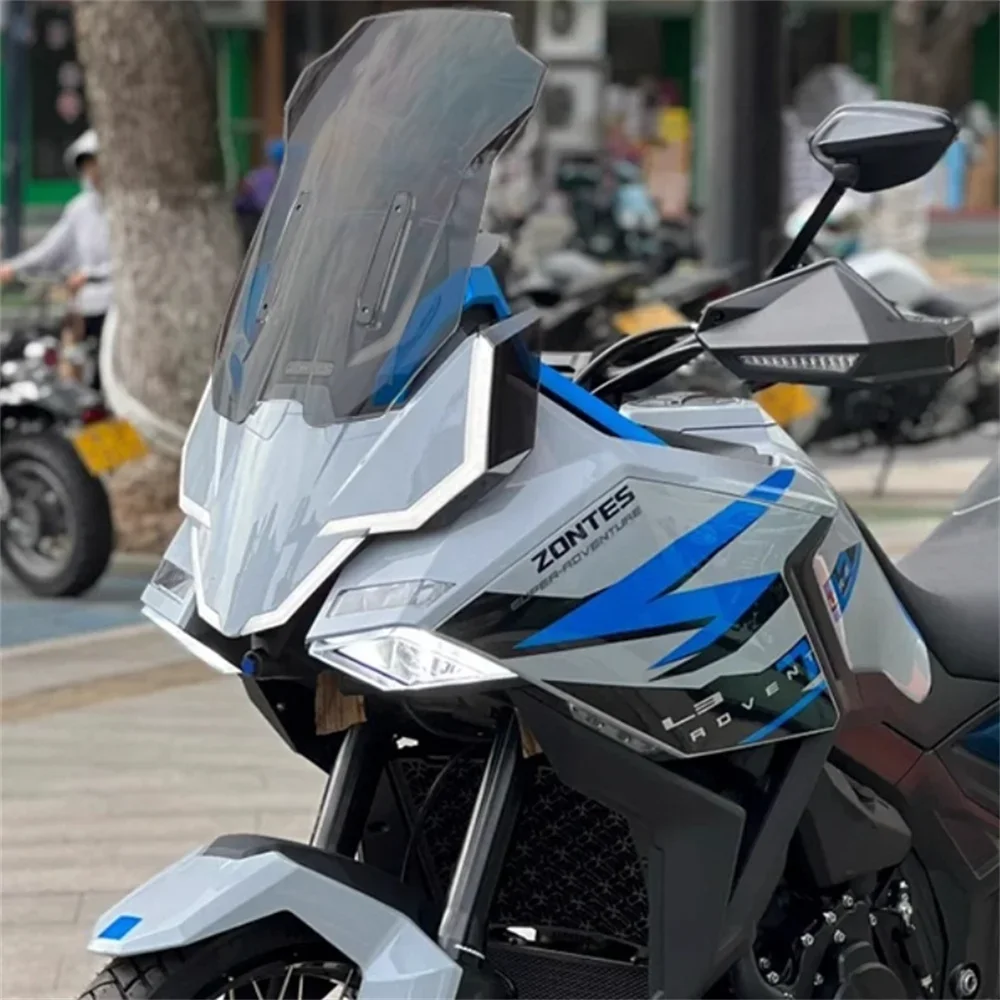 

High quality windshield For ZONTES 703F windshield modification with raised front windshield chest protector and rain shield