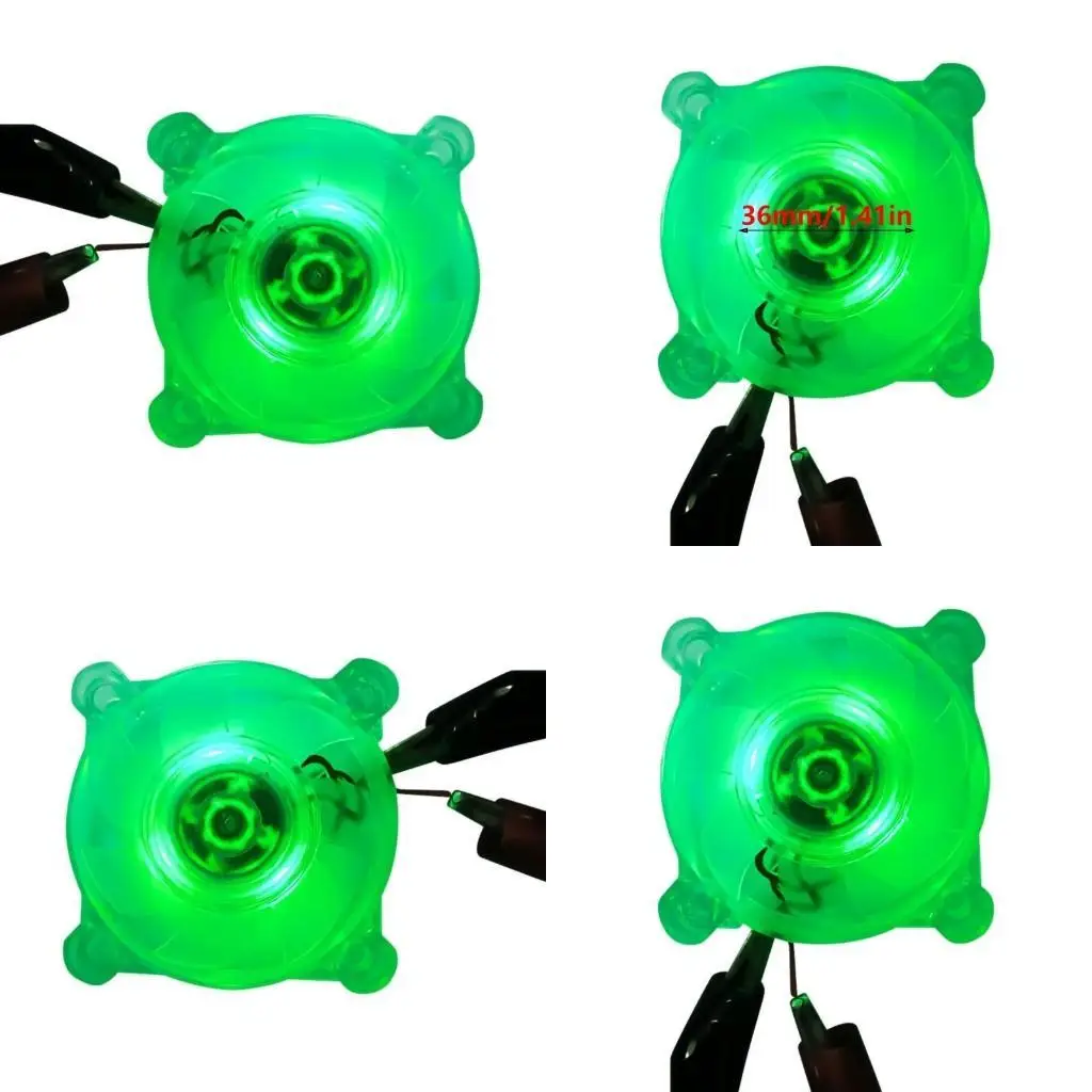 

96GE Brushless Cooling Fans with LED Light 5V/9V/12V Cooling Fan for 3D Printer Clear Frame 4010 2Pin Coolers Fan Portable