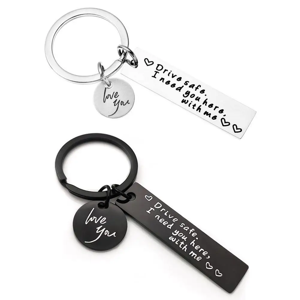 Steel Key Chain Drive Safe Fashion Design Birthday Chritsmas Father's Day Birthday Gifts Keychain Stainless Steel Keychain