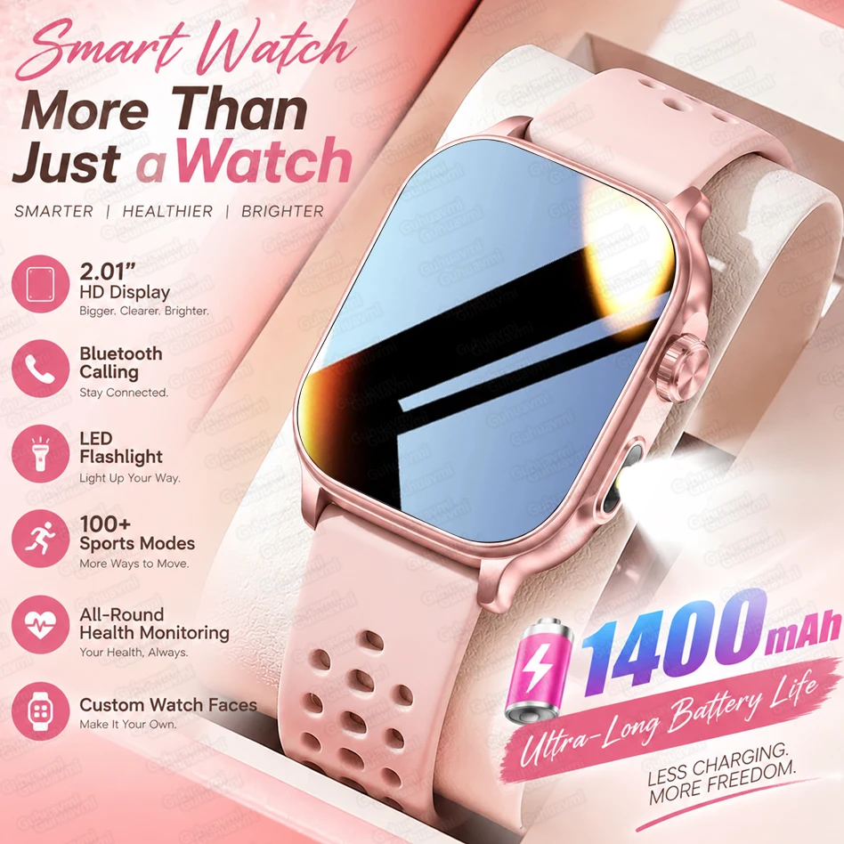 New 1400mAh Large Battery Watch Ultra2 Smart Watch Women 2.01