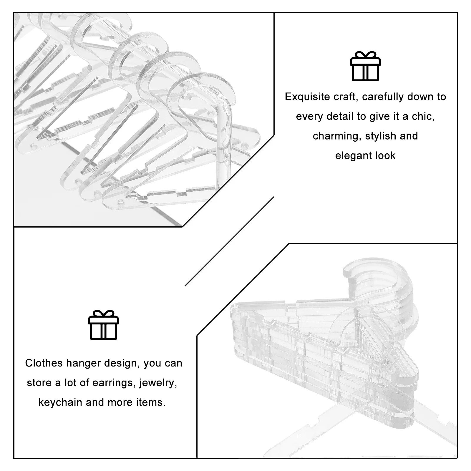 

Набор акриловых подставок для украшений: органайзер для серег, держатель для демонстрации серег для дома и розничных магазинов, настольный декор, подставка для серег