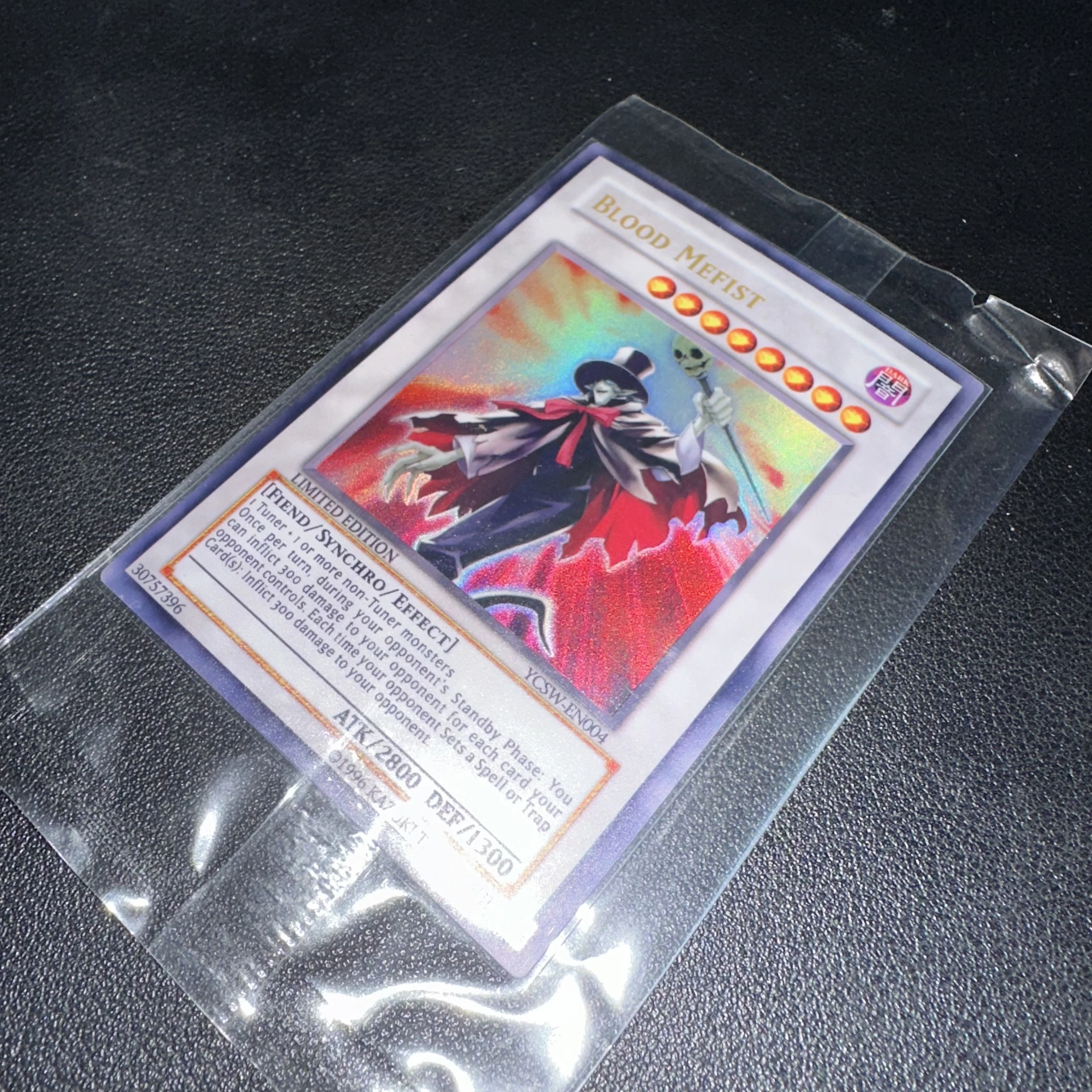 Yu-Gi-Oh PSER OCG/TCG/YCSW-EN004/BLooD MEFIST Presente infantil Coleção em inglês/japão Cartão personalizado NotOriginal