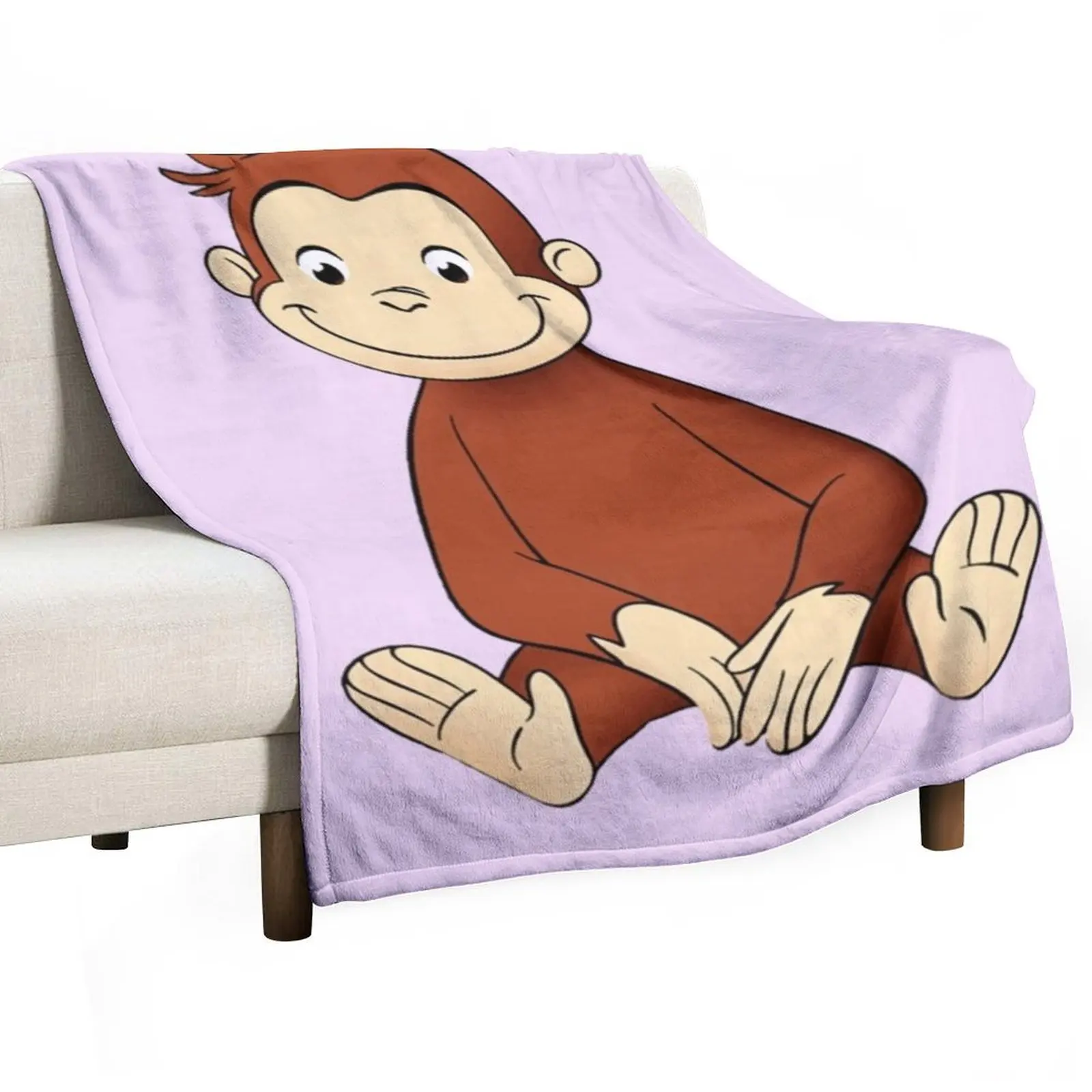 

monkey curious george Throw Blanket Single Sofa Quilt Vintage Sofas Blankets