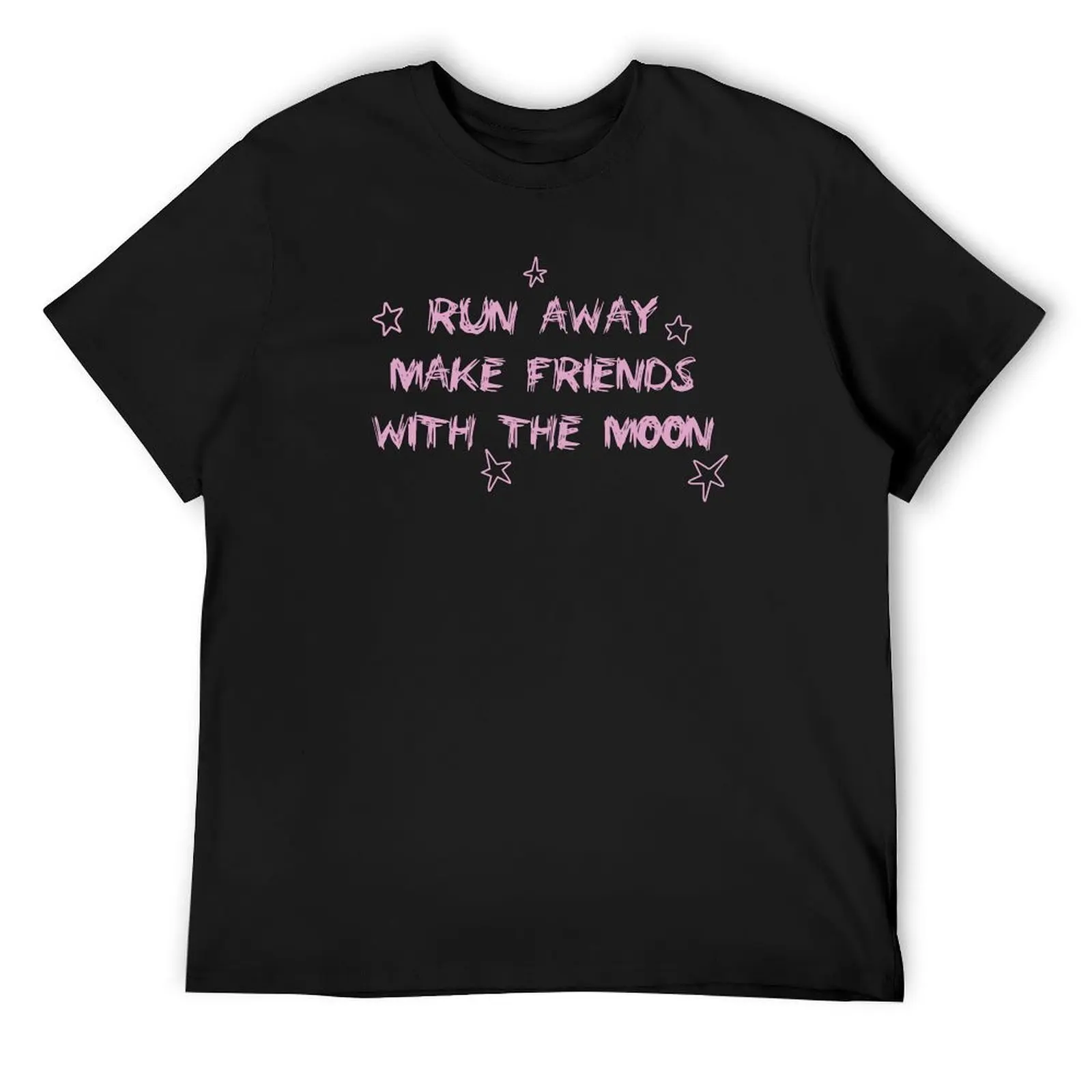 Lil Peep Aesthetic Pink Black Star Shopping Life is Beautiful T-Shirt, erhabene Vintage-Anime-Kleidung, Slim-Fit-T-Shirts für Männer