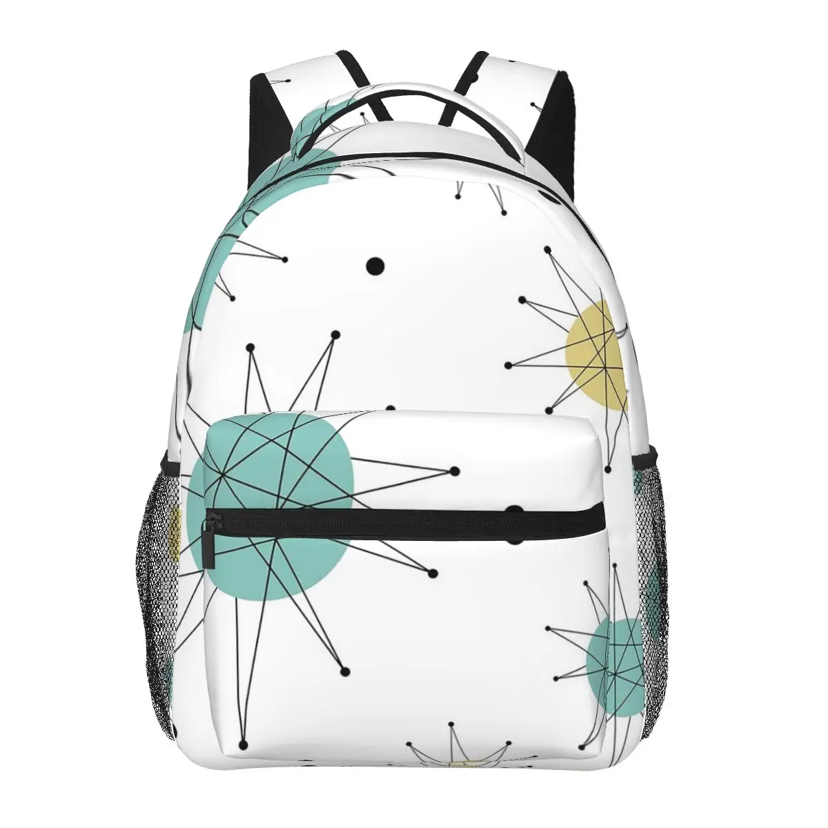 

Franciscan Starburst Mid Century Atomic Age Студенческий рюкзак Школьная сумка Походный дорожный рюкзак Модная сумка для книг Сумки на плечо