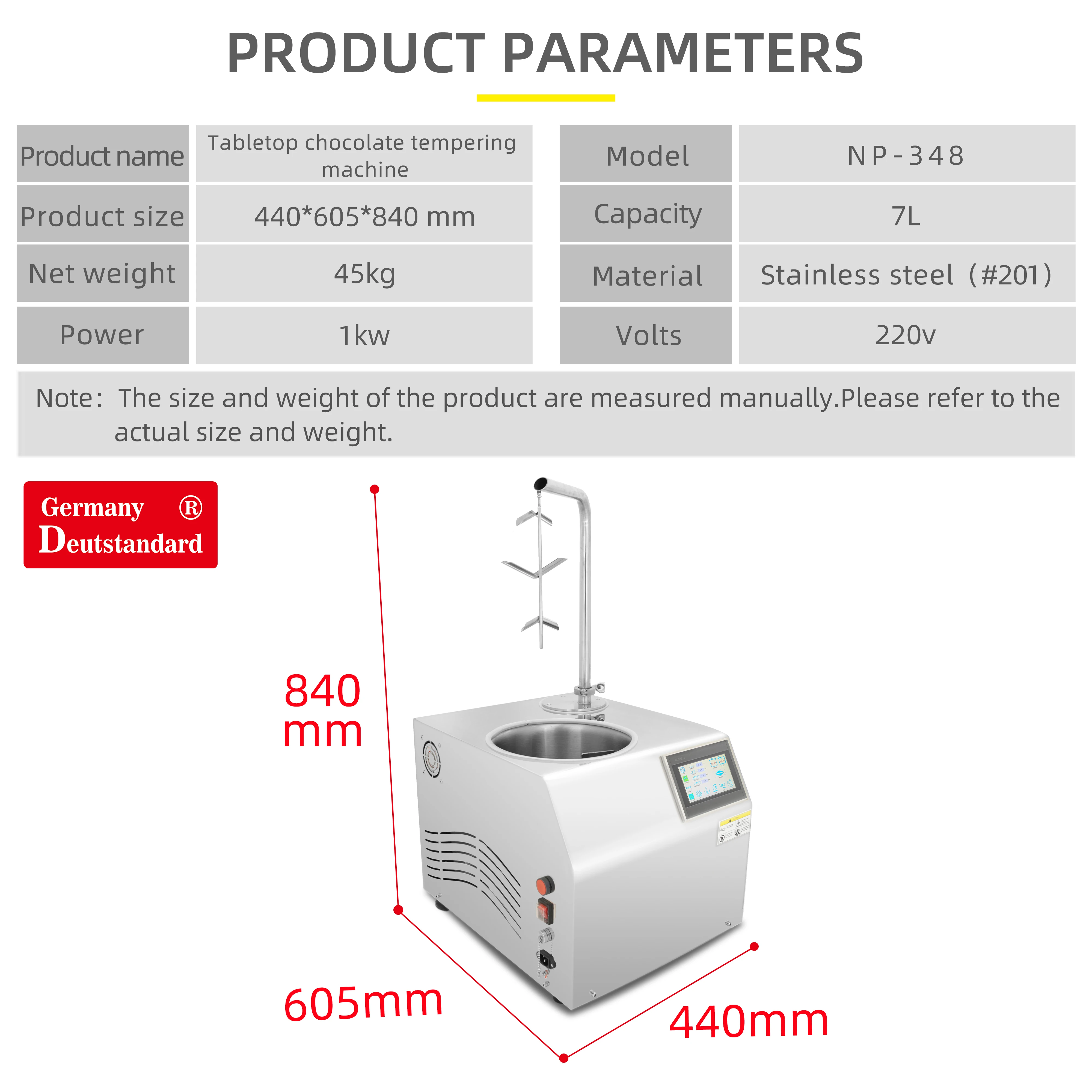 Mini Chocolate Tempering Machine Dispenser Desktop Chocolate Dispensing Machine Engine Multifunctional Restaurant Packaging 500
