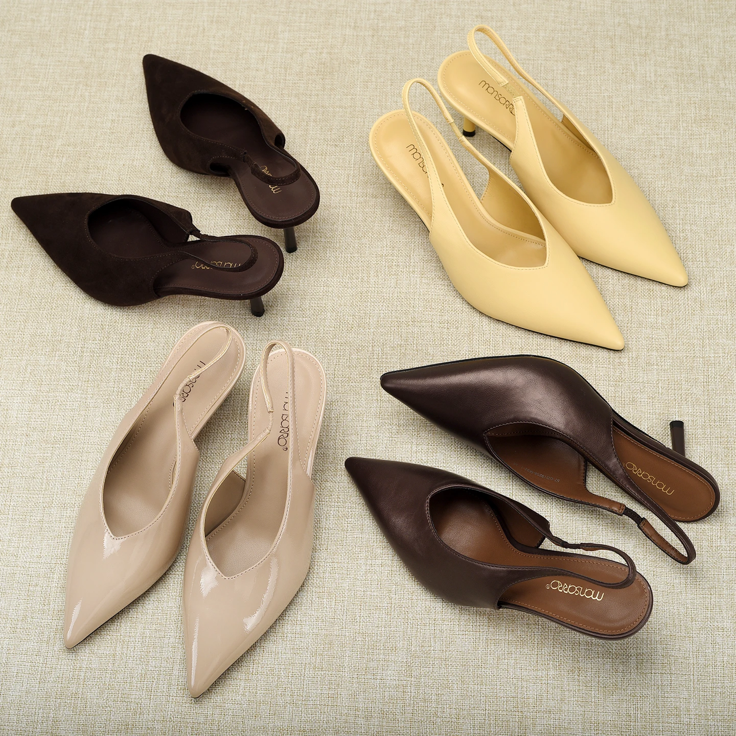 Minimalist Style Elastic Rope Pointed Toe High Heels Sandals for Women in the Workplace Thin Heel Fashionable Single Shoes
