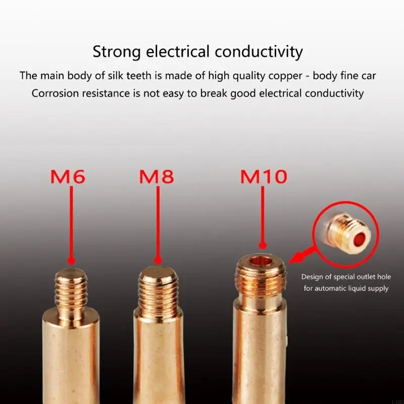 L4MB 6mm/8mm/10mm 구리 헤드 용접 브러시 연마 기계 용접 액세서리