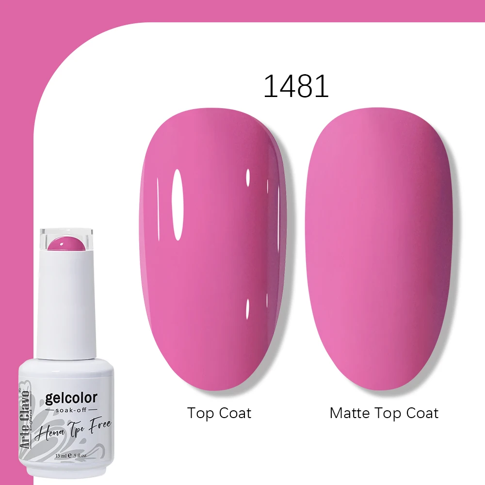Arte Clavo 15ml Gel Nagellak Neon Bruin Koningsblauw Rood Groen Nude Nagelkunst Lak Gel Lak Top Coat UV Gel Nagellak
