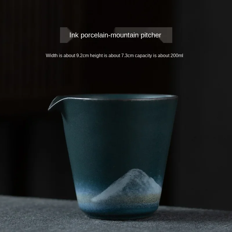Ink Ware of The Late-Ming and Early-Qing Dynasties Pitcher Manual Vintage Ceramic Tea Pot Gong Bei Fair Cup Kung Fu Tea Chahai
