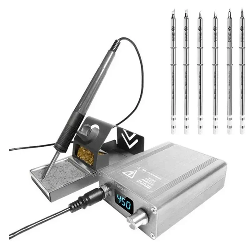 Stazione di saldatura elettrica OSS T12-D + 72W con 6 punte per la riparazione della scheda madre del telefono cellulare regolatore di temperatura