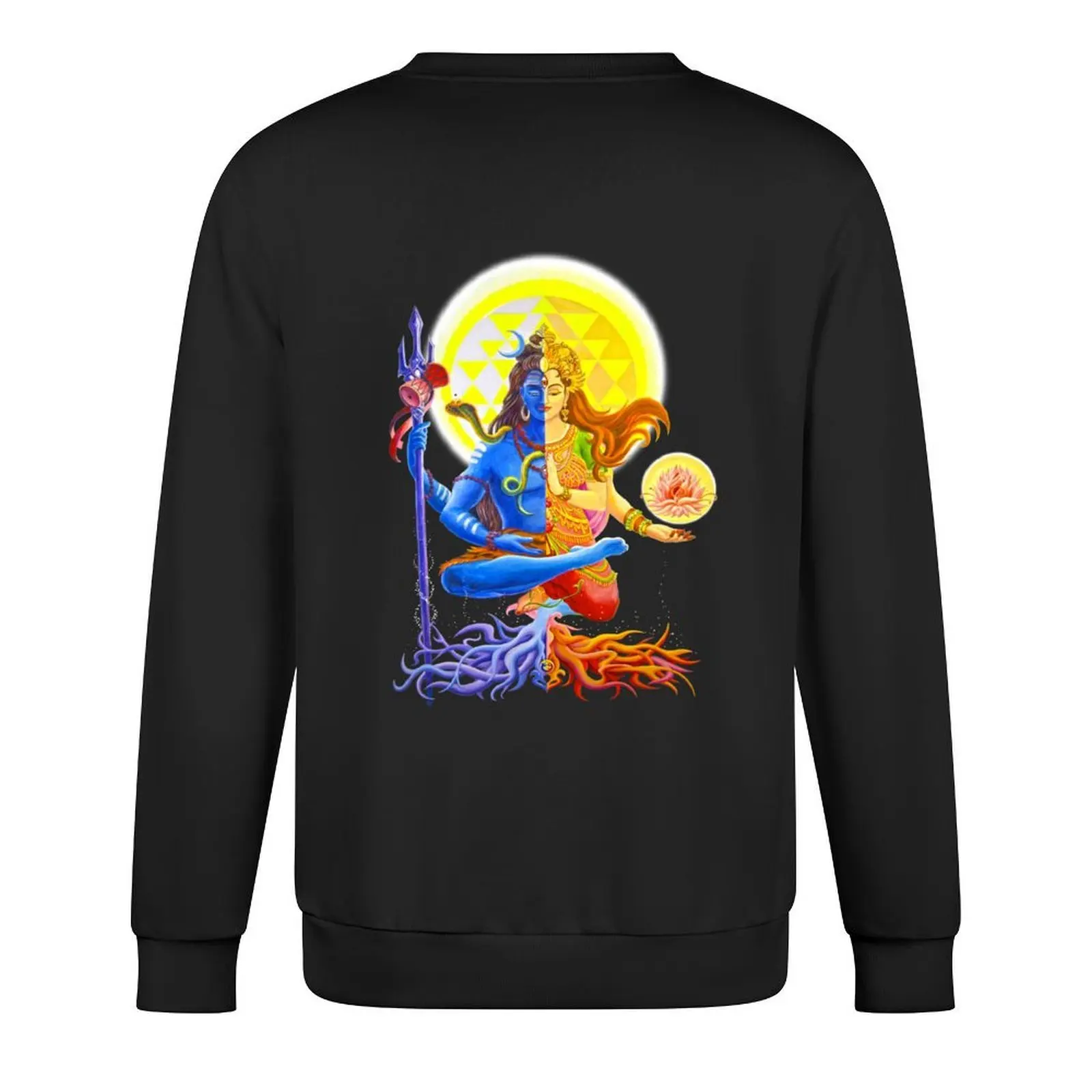 بدون خلفية Ardhanarishvara Shiva Shakti God Goddess Halfman نصف امرأة البلوز أزياء الرجال الجديدة هوديس وبلوزات