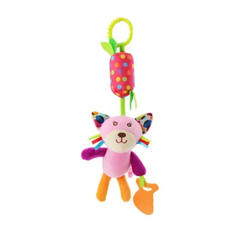 New Baby Rattles Mobiles Cartoon Animal Infant Toddler Toys Stroller Bed Hanging Crib Hanging Bell Toys for 0-12 Months