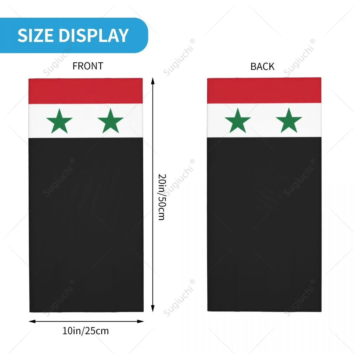 Unisex Syria Flag Neckerchief Scarf Neck Face Mask Scarves Neck Warmer Seamless Bandana Headwear Cycling Hiking - view 4
