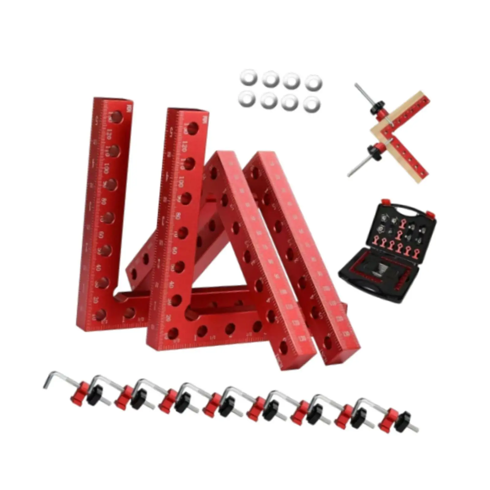 

4 Pieces Corner Clamps Right Angle Clamps Aluminum Alloy Easy to Install Portable Woodworking Tool for Assembling Photo Frame