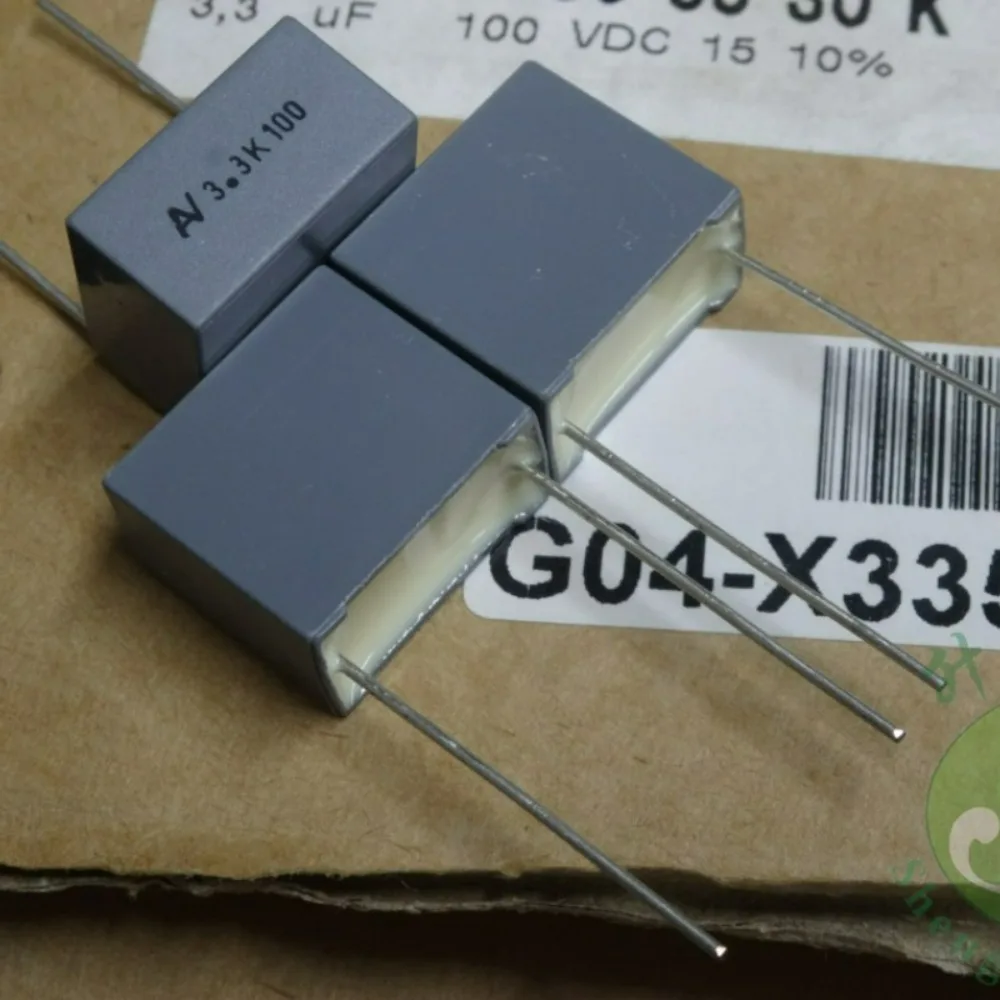 

5pcs/lot AV R60 3.3uf 100V 3u3 335 Brand New 15mm Film Capacitor R60EI43305530K