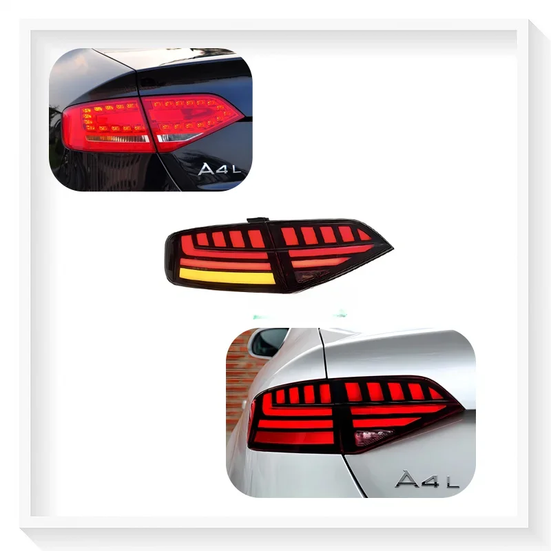 for Audi A4 B8 2009-2012 upgrade B9 style full LED rear taillight reversing light brake light LED flow turn signal plug and play