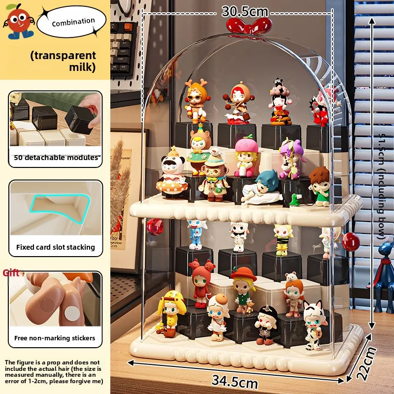 Blind Box Lagerung Display Stand Staubdicht Blase Mart Handheld Lagerung Hohe Transparenz Lego Spielzeug Lagerung Box mit Deckel