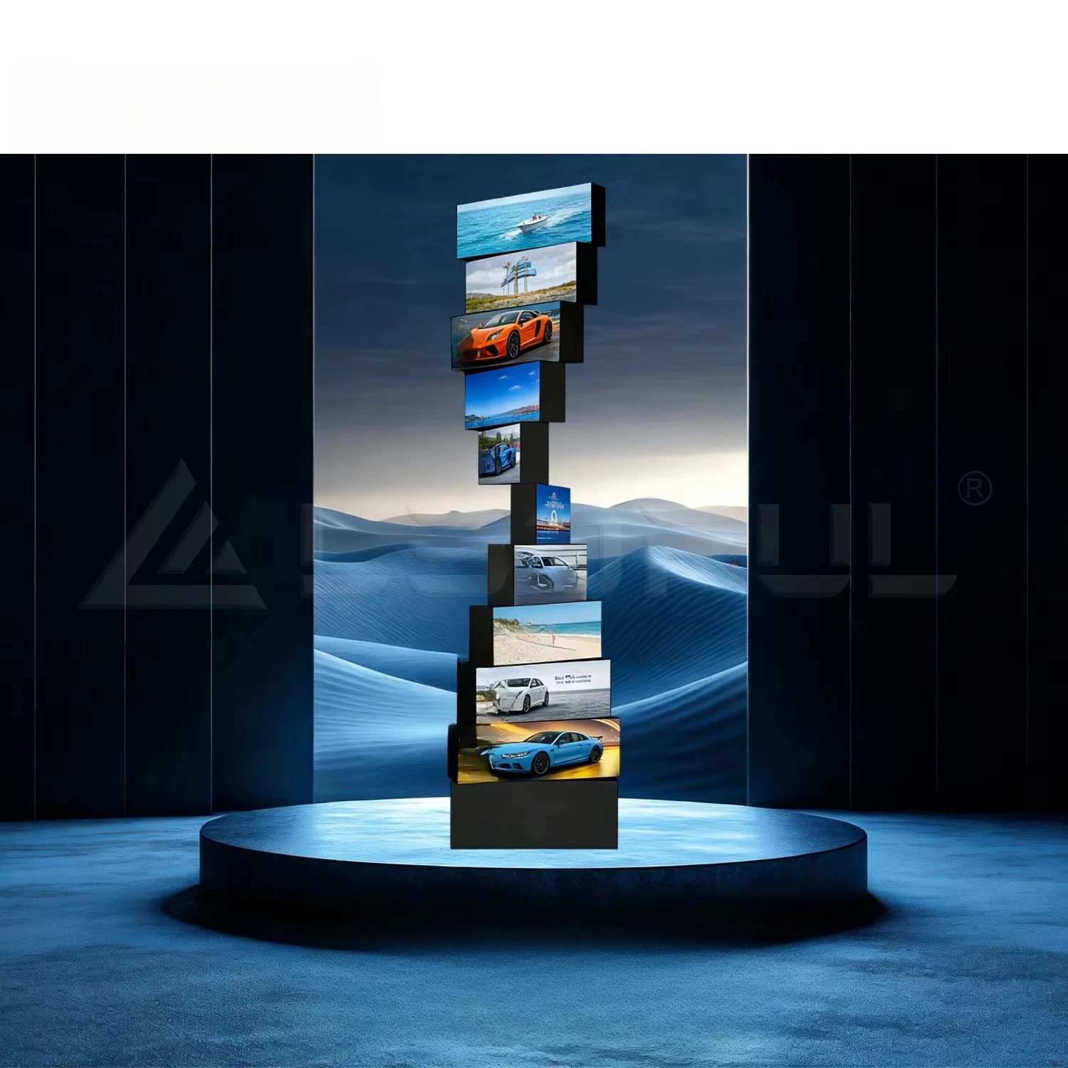Double-Sided Customization Rotating Ten-layer Rotating Design GOB Smart Creativity LED Display Screen Multi-scenario Application