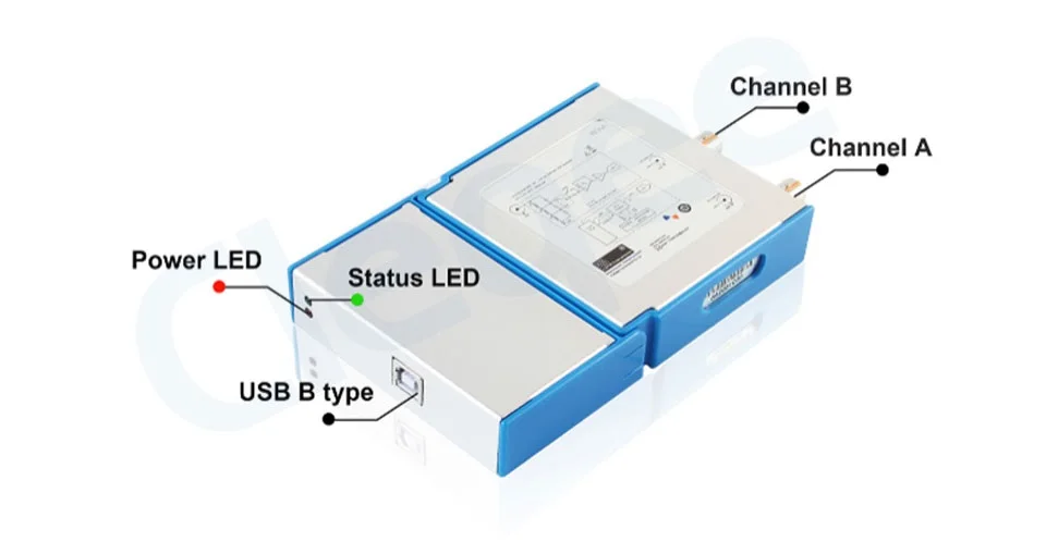 C520 Bandwidth 20Mhz Sampling Data 50M with Probe USB Cable Dual Channel PC Virtual Digital Handheld Oscilloscope