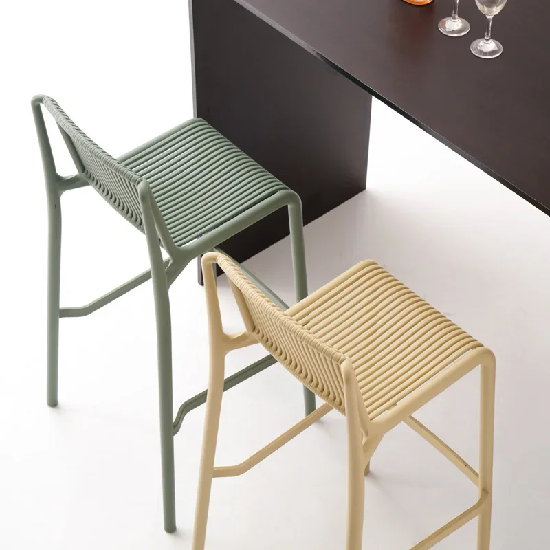 

Elegant Bar Stools Plastic Chaise Kitchen Dining Island Chair Bar Stools Ergonomic Counter Taburete Alto Cocina Bar Furniture