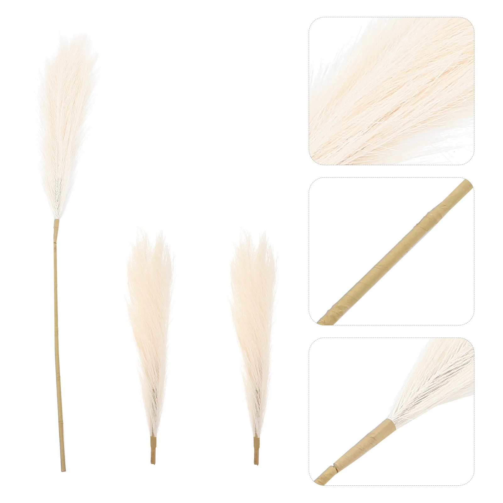 

1Set Artificial Pampas Grass Bouquet Reed Decoration Natural Touch Home Office Wedding Floral Arrangement Fake Pampas Grass