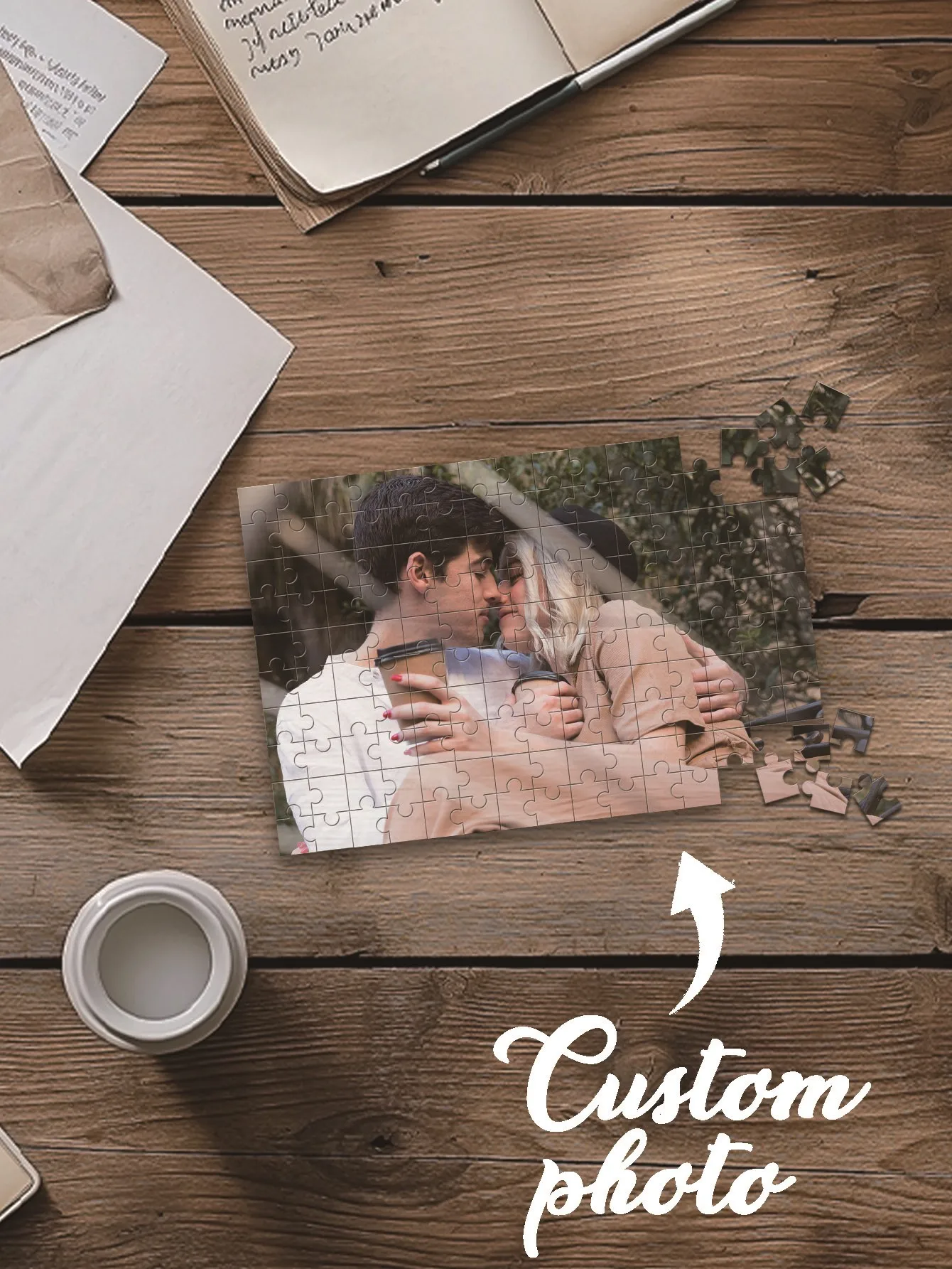 

35/150/300/500/1000 шт., настраиваемая картина, сделай сам, фотопазлы для семьи, жены, мужа, подруги, друга, подарок