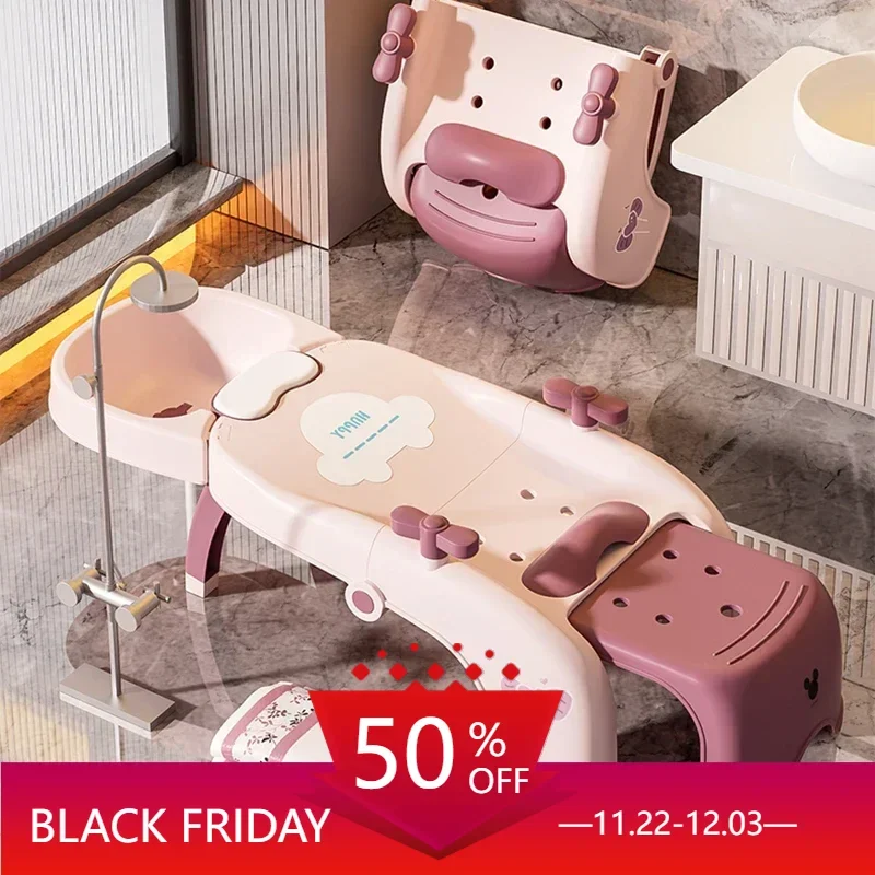 

Childrens Recliner Foldable Minimalist Adjust Shampoo Chairs Modern Design Baby Bed Stool Shampoo Chairs Comfort Furniture