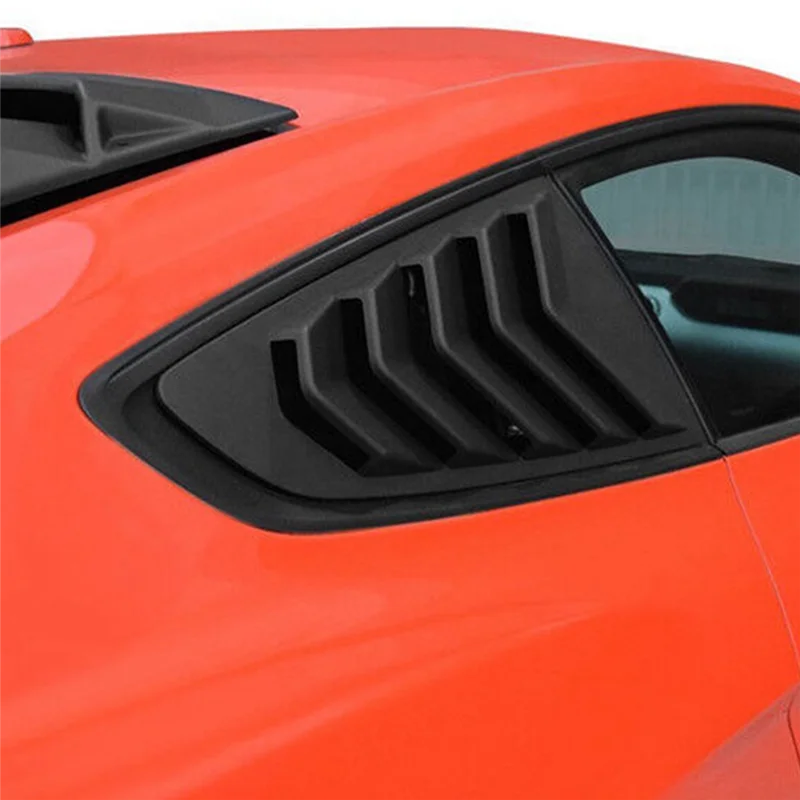 

WF-матовый черный задний боковой вентиляционный квартал, жалюзи, накладка на крышку для Ford Mustang 2015-2022 гг.