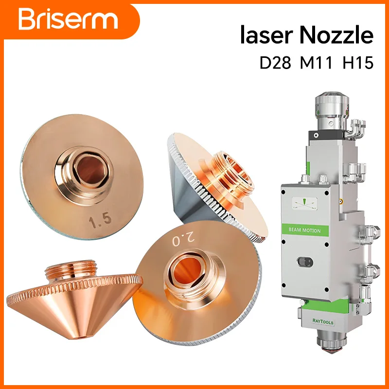 

10PCS Fiber Laser Nozzle D28 M11 H15 for Raytools Laser Head BM110 BT220 BM06K Single Double Chromed Nozzle 2.0 1.5 1.8 1.4 1.2