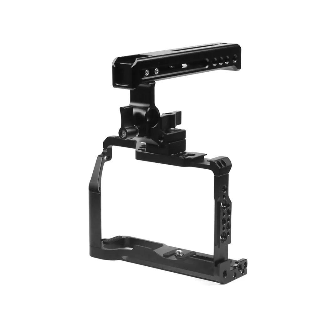 Aluminium SLR Kamera Käfig für Fujifilm X-T3 /XT3/XT2 /X-T2 DSLR Rig Schutzhülle Abdeckung mit Top griff Grip Kalten Schuh Montieren – Detail 15