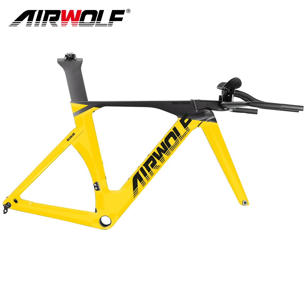 Airwolf T1100 Carbon TT Bike Frame Disc Brake Triathlon Bike Frame Carbon TT Bicycle BB386 Inner Carbon Bicycle Frame