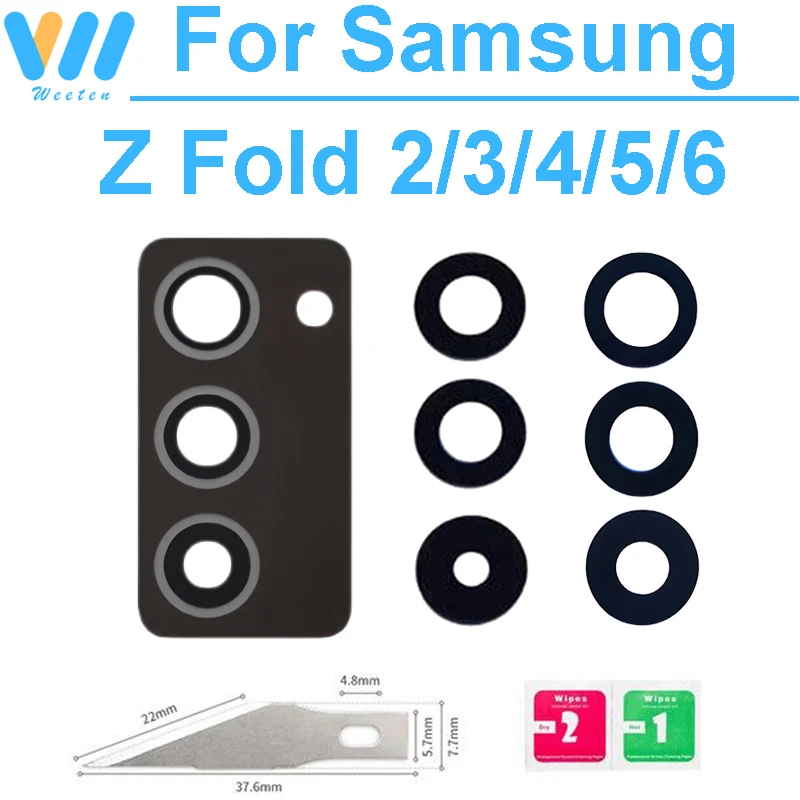 Rear Camera Glass Lens For Samsung Galaxy Z Fold 2 3 4 5 6 Z Fold2 Z Fold3 Z Fold4 Z Fold5 Back Camera lenses Accessories parts