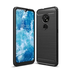 Mobile phone accessoires for Nokia 7.2 & 6.2 Brushed Texture Carbon Fiber TPU Protective Case