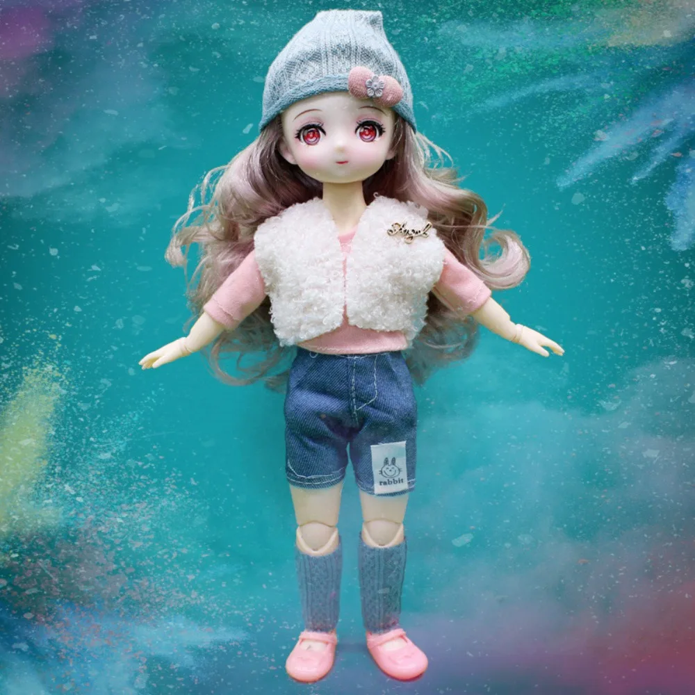 

Mini Dolls Spherical Joint 32cm Bjd Doll Dress Up with Clothes Hinged Doll Cute Colorful 32cm Articulated Toys Birthday Gift