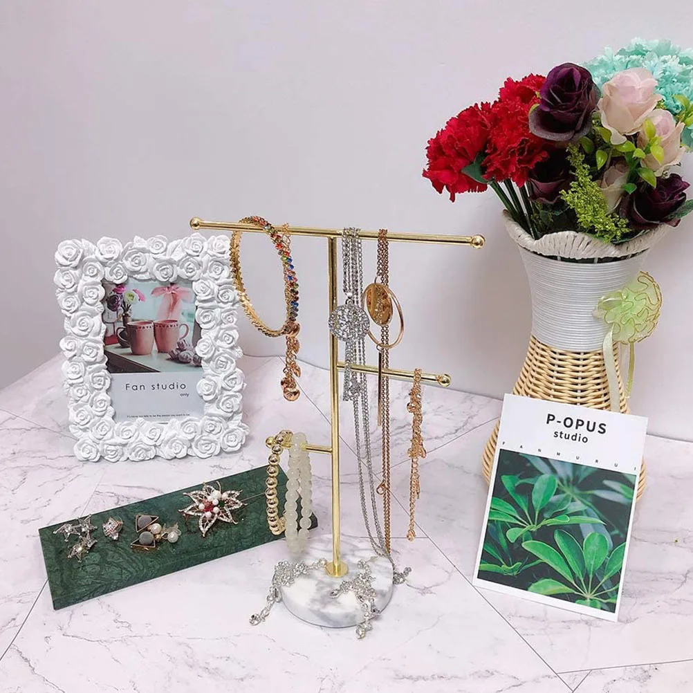 

Jewelry Display Marble Metal Watch Jewelry Display St ganizer Rack Bracelet Holder Storage Necklace Exhibitor