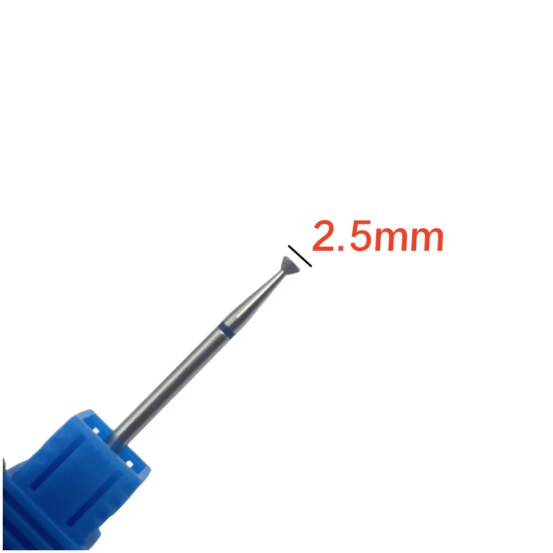 2.5mm Umbrella Diamond Nail Bit Cuticle Cleaner Under Nail Dead Skin Remover Safety Professional Manicure Nail Dril Bit Tools
