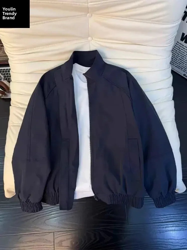 

Мужская зимняя куртка-бомбер Olive American Style Flight Jacket с воротником-стойкой, утепленная, для работы, в стиле Cleanfit