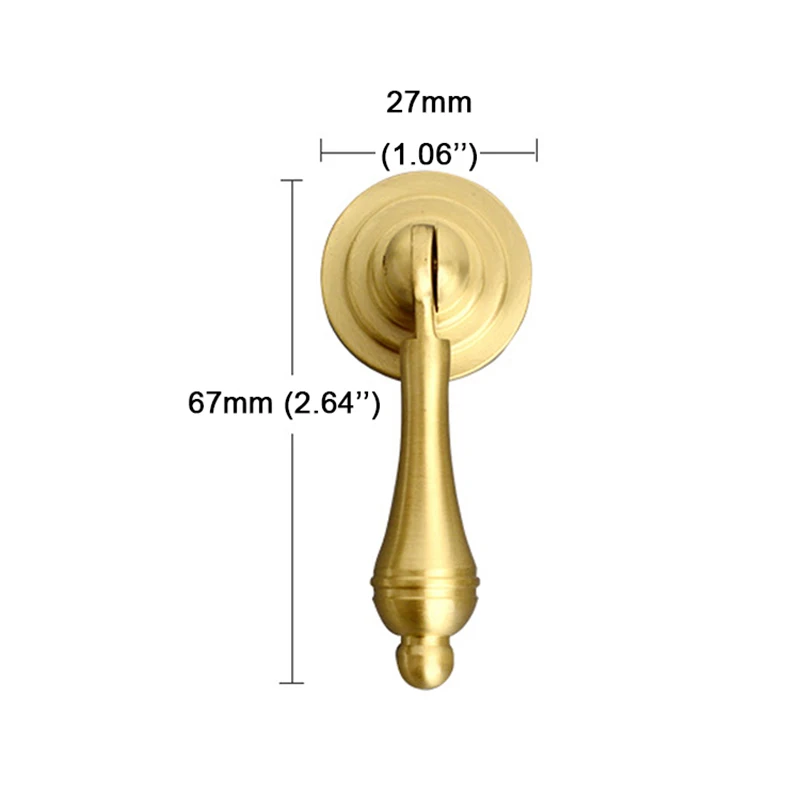 4PCS Solid Brass Water Drop Pendant Furniture Pulls Handles Drawer Knobs Cupboard Wardrobe Closet Dresser TV Cabinet Pulls Knobs