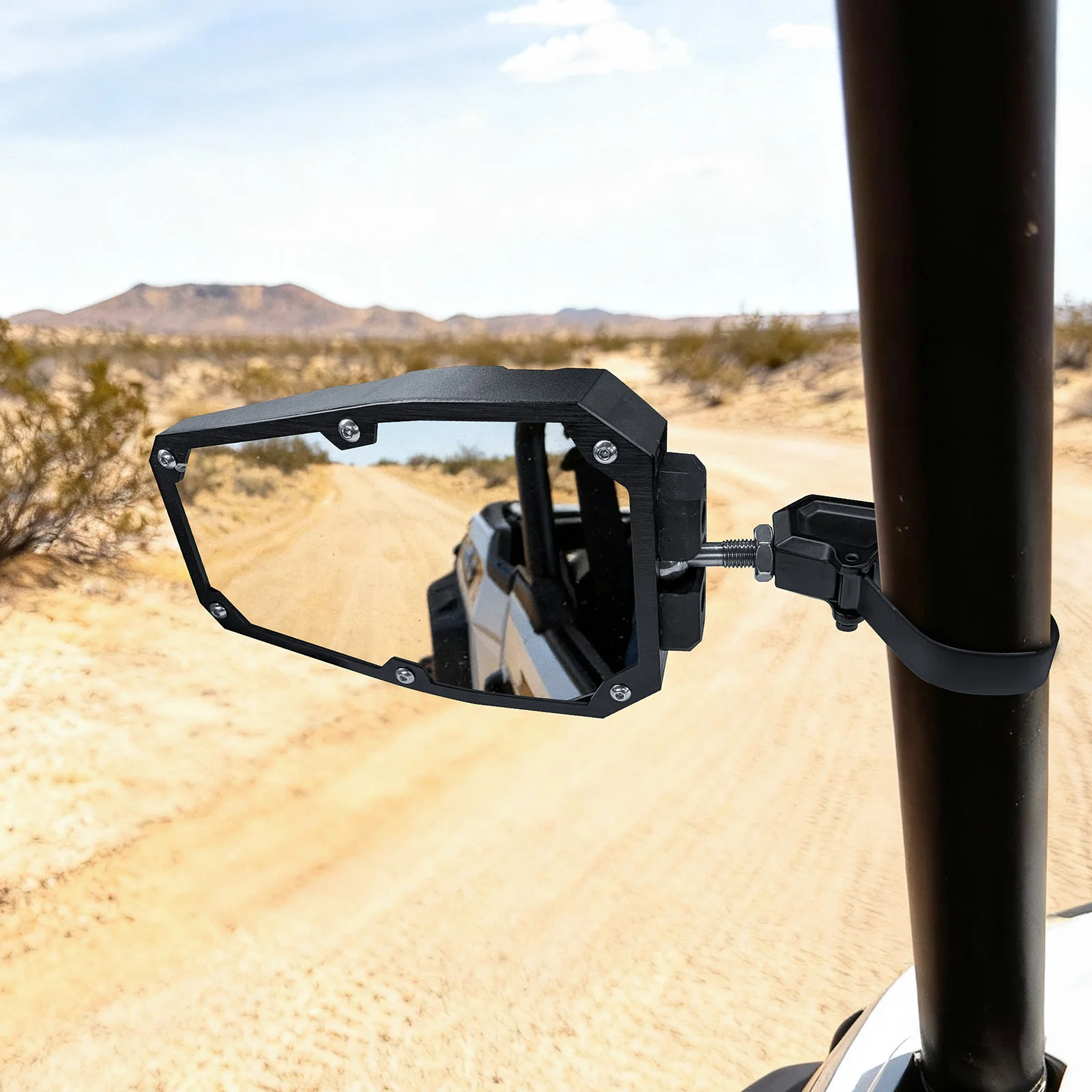 2pcs UTV 1.5" Mirrors Side Rear View Mirrors for Polaris RZR Ranger Can-Am Maverick X3 Commander Defender Honda Pioneer 1000