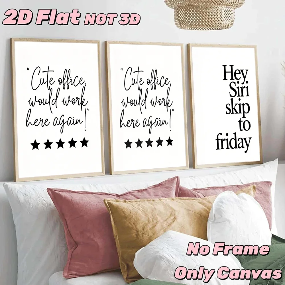 AZNM 3pcs Interesting Office Quotes Wall Art Print Satirical Workplace Wall Art Posters for Modern Home Decor Housewarming Gift