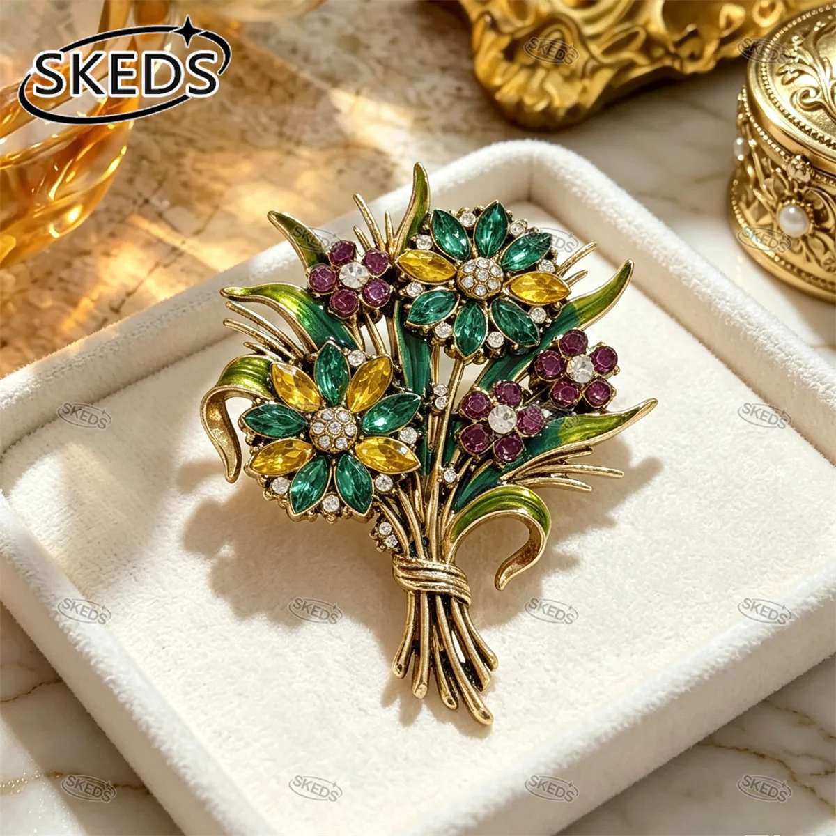 SKEDS Vintage Kryształowe Bros – Women Accessories Bouquet recenzja i cena