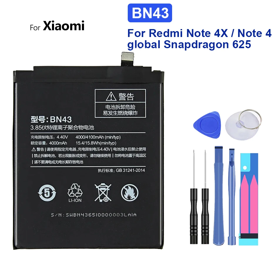 Battery For Xiaomi Redmi Hongmi MI Note 2 3 4 4X 5A 5X 6 7 8 8T 9 9S 9T 10 10X 4G 5G CCP Pro Lite Phone batteries Bateria