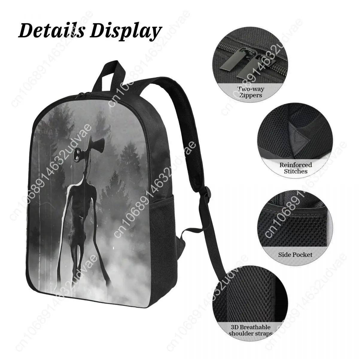 Siren Head Osepanhead Backpack Student Boys Girls BookBag School Bag Laptop Shoulder Bags 3ps Insulated Lunch Bag Pencil Case