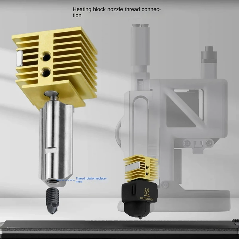 ABDJ-Upgrade For Bambu Lab A1 Hotend A1 Nozzle Assembly Hotend Kit 0.4Mm Replacable Hardened Steel Nozzle 3D Printer Parts