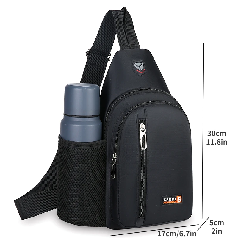 New Casual Breast Bag Travel Crossbody Bag Fashion Shoulder Bag Multifunctional Large Capacity Crossbody Bag for Men and Women